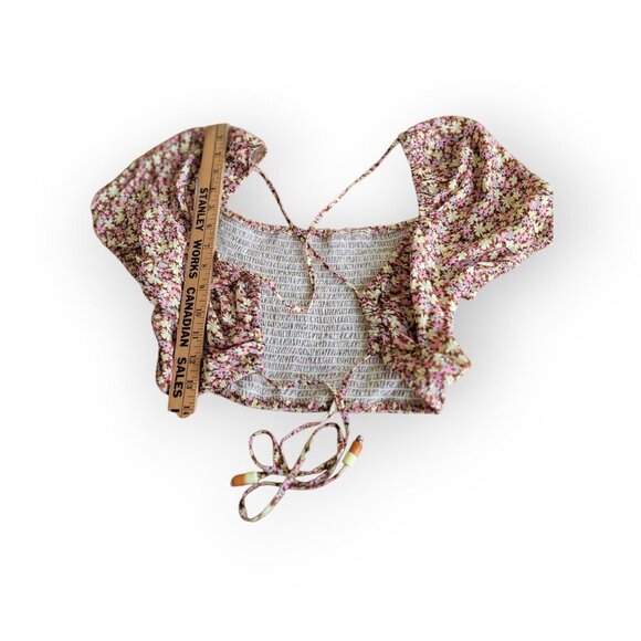 Maaji Smocked Crossover Beach Top Size L NWOT - Picture 4 of 10